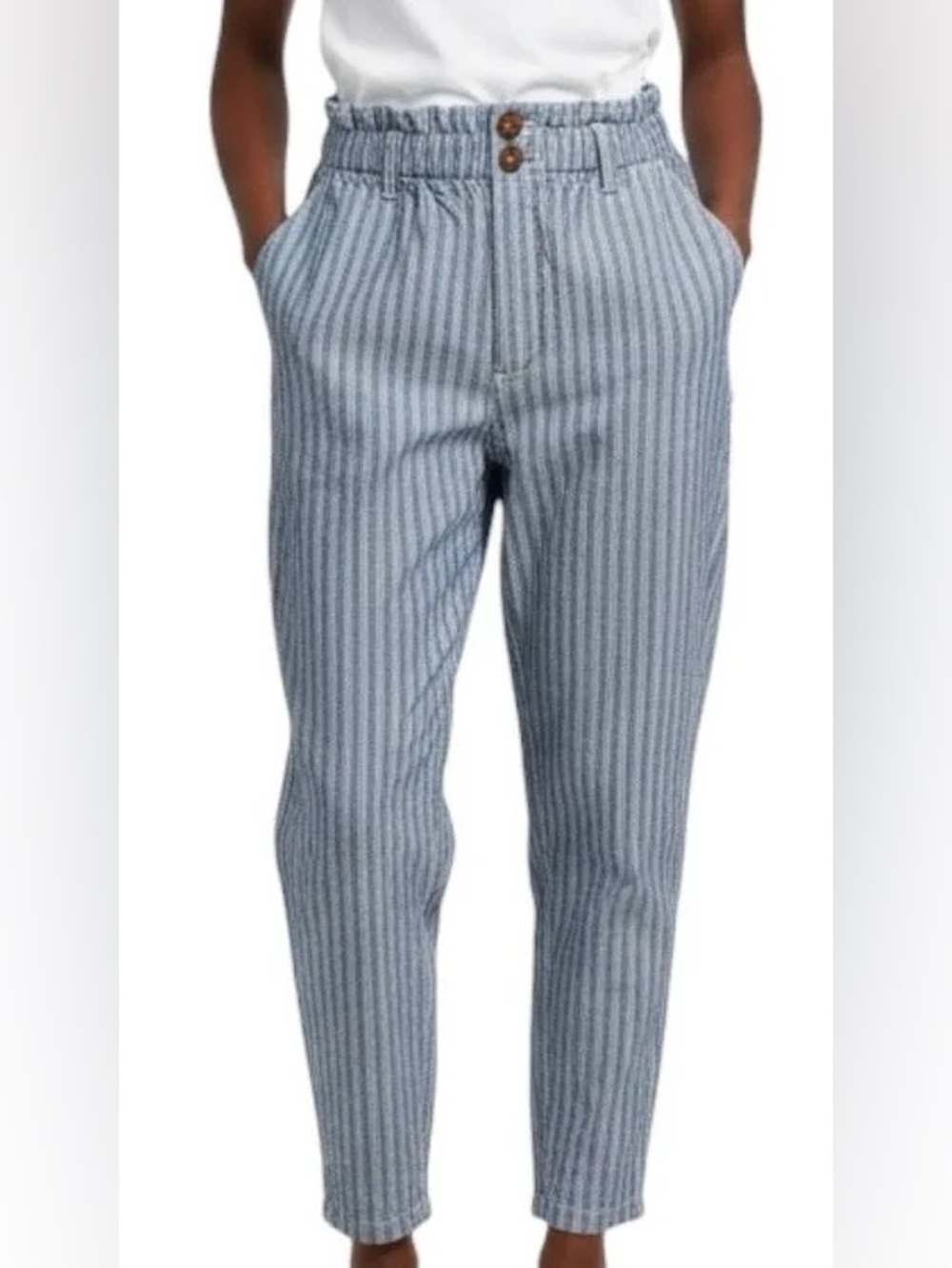 Universal Thread Blue and White Nautical Striped Jeans size 8